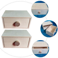 2pcs Wooden Packaging Box Unfinished Jewelry Case Wooden Storage Boxes