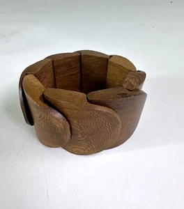 Vintage Monies Wood Stretch Bracelet, by Gerda Lynggaard - Picture 1 of 4