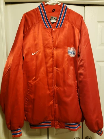 2002 NIKE Men's NBA Franchise LOS ANGELES CLIPPERS Satin Jacket Cover