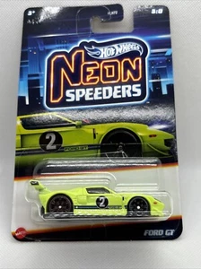 2024 Hot Wheels Neon Speeders green Ford GT 3/8 Walmart Exclusive - Picture 1 of 6