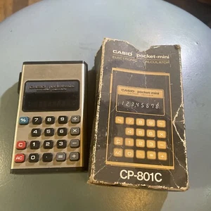 Rare Vintage Casio Pocket-Mini Electronic Calculator (Model CP-801C) 1970’s - Picture 1 of 1
