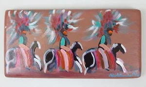 Pablo Antonio Milan Original Acrylic Painting Native American Chiefs Horseback - Picture 1 of 11