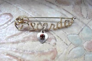 HERMOSA JOYERÍA VINTAGE CON NOMBRE ALAMBRE DE ORO RECARDO NOVIA - Imagen 1 de 1