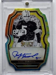 2017 Panini Select Packers Paul Hornung Die Cut Tie Dye Prizm Auto /10 - Picture 1 of 2