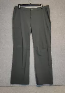 REI Pants Sahara Roll-Up Pants Women 16 Gray Stretch Lightweight Hiking Pants - Picture 1 of 23