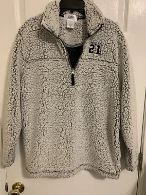Jostens Women's Pullover Sherpa Fleece Jacket, Size M, Gray/Silver - Image 1 of 4