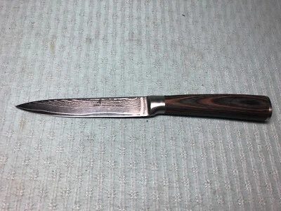 ZHEN VG-10 67 Layers Japanese Damascus Steel Trimmer Knife Pakkawood Handle EC a - Image 1 of 3