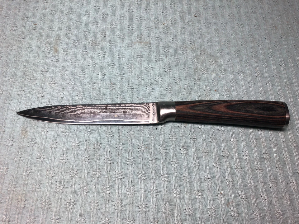 Cuchillo recortador japonés de acero Damasco ZHEN VG-10 67 capas mango madera de pakka CE a Foto 1 de 3