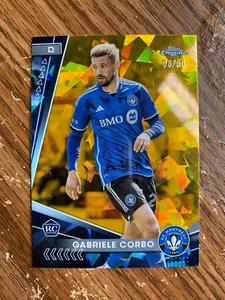 2024 Topps Chrome MLS Sapphire Gabriele Corbo Gold Refractor 6/50 Rookie RC - Picture 1 of 1