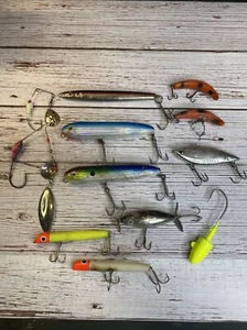 Vintage fishing lure lot cordell flatfish spinner skip jack dart - Foto 1 di 12