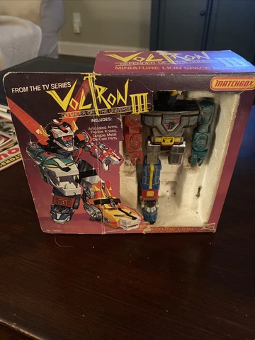 Voltron III Miniature Lion Space Robot Matchbox Die-Cast 1985 In Box Damaged Cover