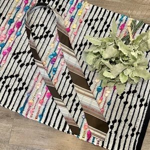 Prince Bellini Vintage Italian Styled Brown Tan Red Rust Striped Polyester Tie - Picture 1 of 5