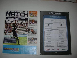 Programme N°48 - Bordeaux / Paris - 20 janvier 2013 + Feuille de match - Foto 1 di 1
