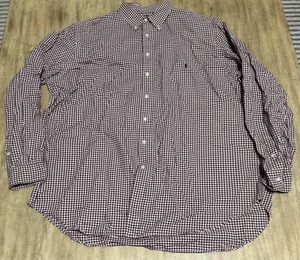 Polo Ralph Lauren camicia abbottonata uomo 2XLT modello quadri alto marrone - Foto 1 di 13
