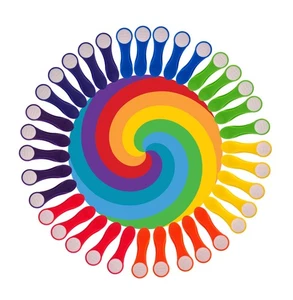 35 Wäscheklammern Regenbogen Softgrip Soft Touch Wäsche Klammern Clips Edelstahl - Bild 1 von 3