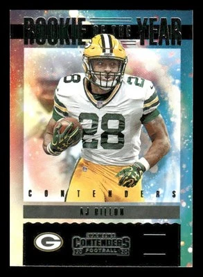 2020 Panini Contenders #RY-AJD A.J. Dillon Rookie Green Bay Packers - Image 1 of 2