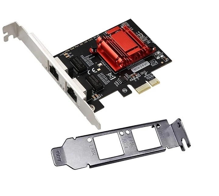 Dual Port Gigabit Ethernet PCI-E x1 Card 2X RJ45 Network Adapter 82575EB.....285 - Image 1 of 4