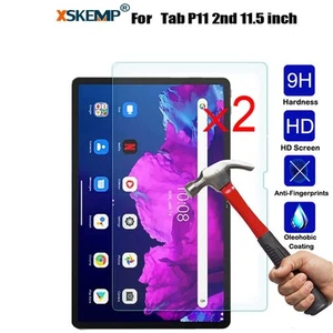 2Pcs Tempered Glass Screen Protector Lenovo Tab P11 2nd P11 Pro Gen 2 M7 M8 3rd - Picture 1 of 20