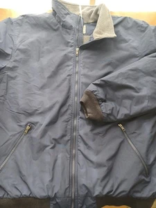 LL Bean Jacke Herren XL Tall XLT Warm Up Fleece gefüttert Full Zip Bomber Blau Nylon - Bild 1 von 15