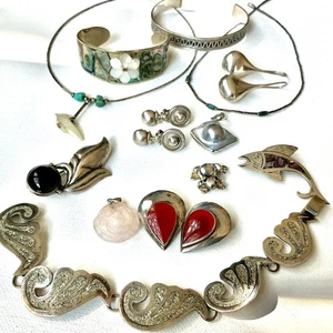 Vintage Southwestern NA Schmuckset 16 Teile Sterlingsilber tragbar Sammlerstück - Bild 1 von 8