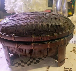 Antique Chinese Sewing Basket - Picture 1 of 5