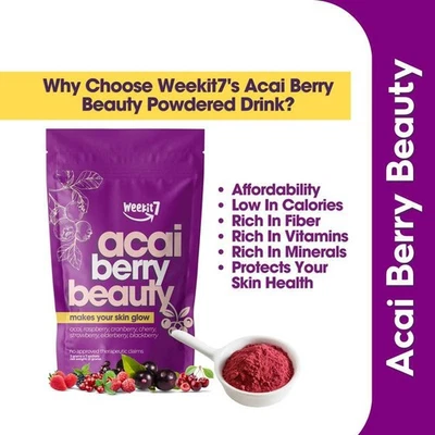 Acai Berry Powder Healthy Beauty Juice Dietary Supplement 7x/ pack 1/ 2 pack - Image 1 of 4