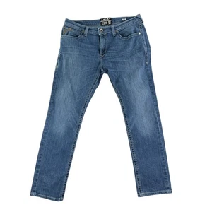 Ariat M8 Jeans Uomo 36x32 Blu Moderno Slim Gamba Offroad Denim Scuro Pantaloni Elasticizzati - Foto 1 di 9
