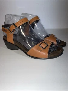 MEPHISTO FEDORA Women Wedge Sandals Size 36 6 Mocha French Made - Picture 1 of 13