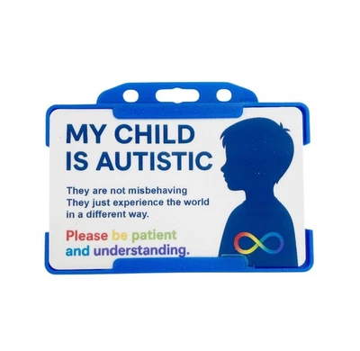 HERTFORD SHOP My Child is Autistic / Autistic Hidden Disability Awareness ID Card and Lanyard