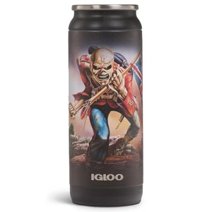 IGLOO COOLERS IRON MAIDEN TROOPER HOT COLD INSULATED DRINKS FLASK CUP 16OZ CAN - Picture 1 of 7