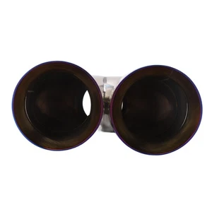˘Double Exhaust Tailpipe 2.4in Inlet 4in Outlet 9.6in Length Blue Burnt Beveled - Picture 1 of 12