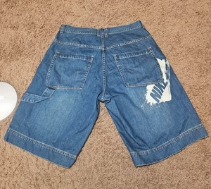 Rare Vintage Nike Sample Jean Shorts Unreleased? Long and Baggy - Picture 1 of 18