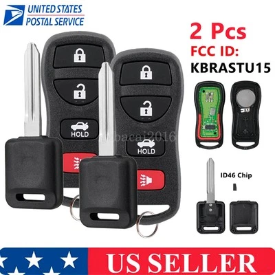 2 para Nissan Sentra 2007 2008 2009 2010 2011 2012 mando a distancia + llave Foto 1 de 4