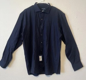 PETER MILLAR Crown Crafted Men’s Cashmere Blend Shirt Navy Blue Size XL - Imagen 1 de 10