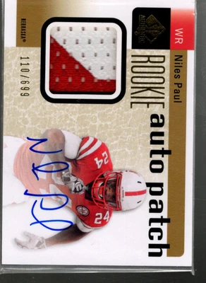 B3818- 2011 SP Authentic #214 Niles Paul Auto Jersey /699 SAMPLE PIC - Image 1 of 2