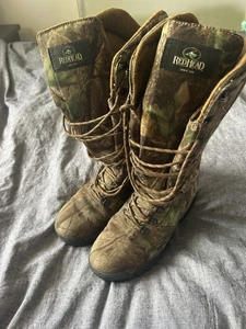 RedHead Hunting Boots Men’s 9.5 Camo Waterproof Insulated Outdoor Gear - Picture 1 of 8
