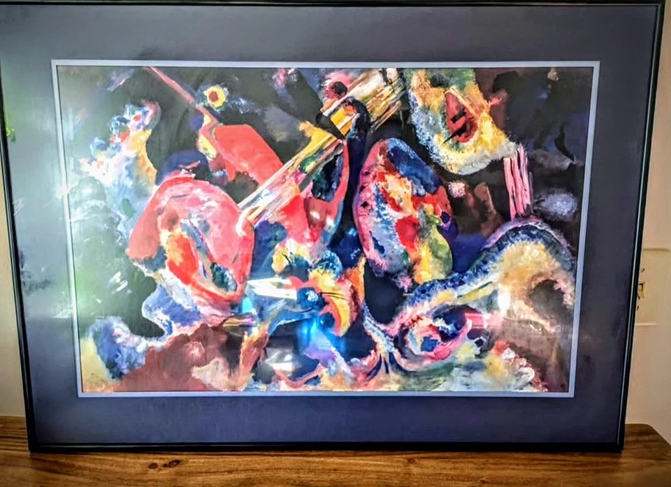 Kandinsky Improvisation Flood Archival Art Print 36”x24” Framed Double Matted - Image 1 of 4