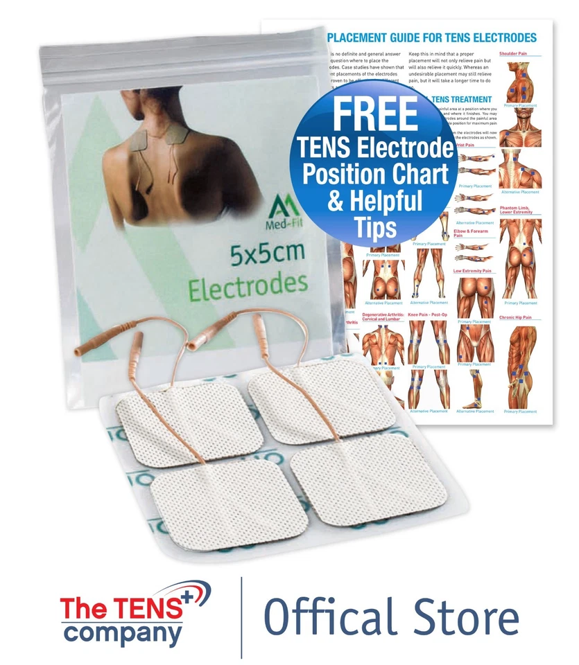 Med-Fit Self Adhesive Tens Pads Electrodes 5x5cm Various Quantities-From £1.40  - Image 1 of 1