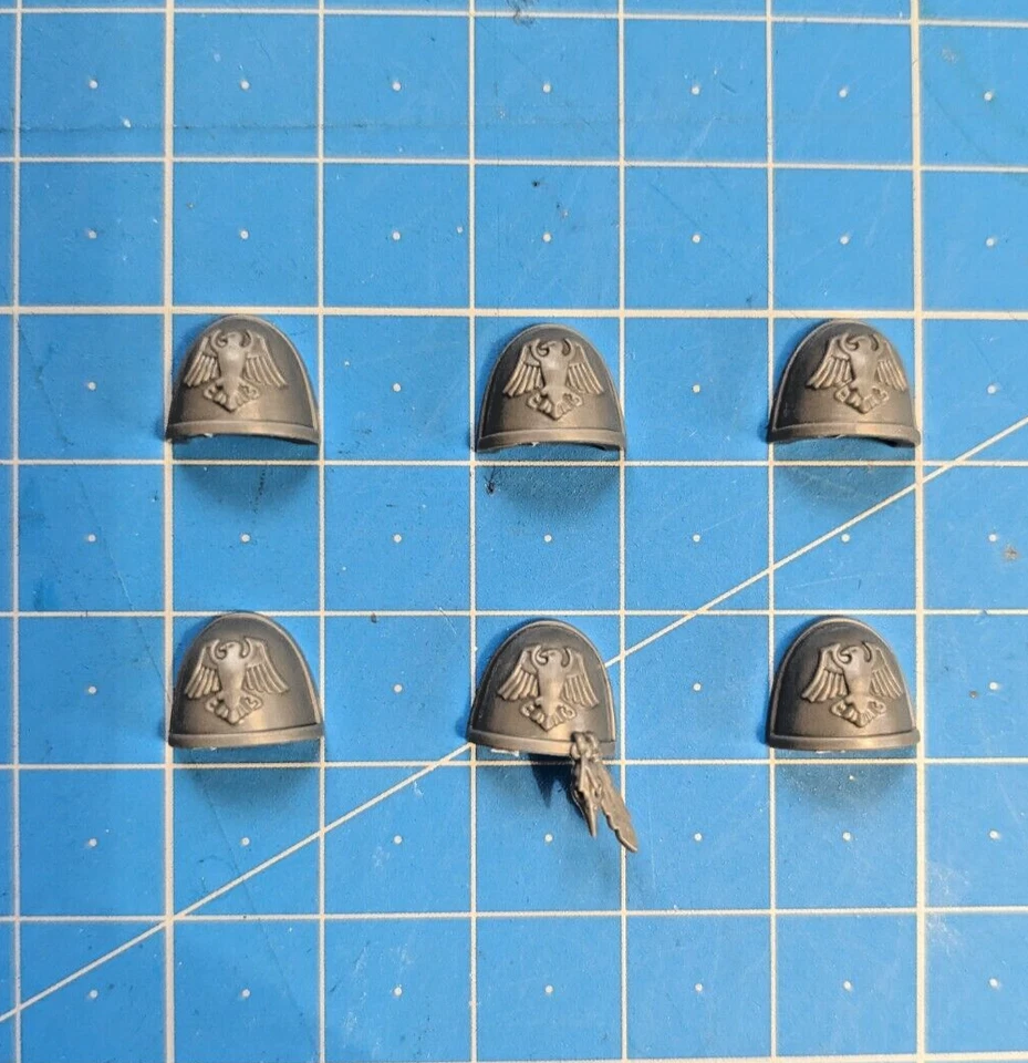 Raven Guard Upgrades Bits Mk X Shoulder Pads x6 Primaris Space Marines RG Bitz - Photo 1/1
