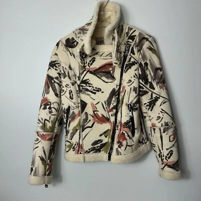 ZARA WOMAN AW17 FAUX SUEDE Abstract PRINTED MOTO JACKET SIZE Small - Image 1 of 3