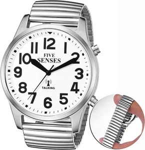 Orologio Parlante Inglese Atomico Jumbo (43 Mm) in Metallo Con Sveglia Forte per - Foto 1 di 12