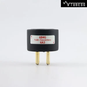 Un tubo de vacío chapado en oro 6B4G a 6A3 convertidor enchufe - Imagen 1 de 11
