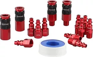 15 Pieces Universal Air Coupler and Plug Kit, Quick Connect Air Hose Fittings... - Picture 1 of 2