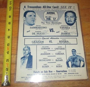 Feb 17, 1968 WWWF Wrestling Program Philadelphia Arean WWF WWE Bruno Sammartino - Picture 1 of 3