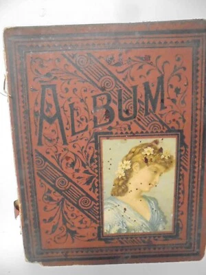 Album Lot of 130 Pieces c. 1900 Antique-Victorian Ephemera Diecuts Calling Cards - Image 1 of 4