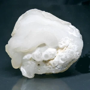 TRAUMSCHÖN ~*~ Weisse CHALCEDON Teil-Rose 48mm Madagaskar semitransparent 2201 - Bild 1 von 9