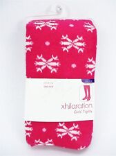 Tights Snowflakes 7-10 Girls Hot Pink winter holiday Xmas Xhilaration Target