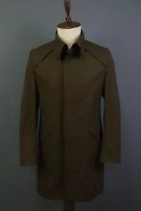 LUIGI BORRELLI NAPOLI Brown Overcoat Wool Trench Long Coat Jacket - Picture 1 of 23