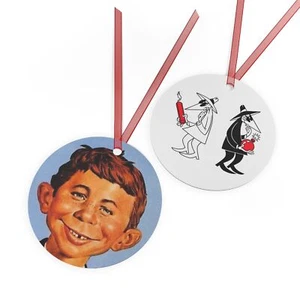 Alford E Newman und Spy vs Spy doppelseitiger Metall-Weihnachtsschmuck ist verrückt cool - Bild 1 von 6