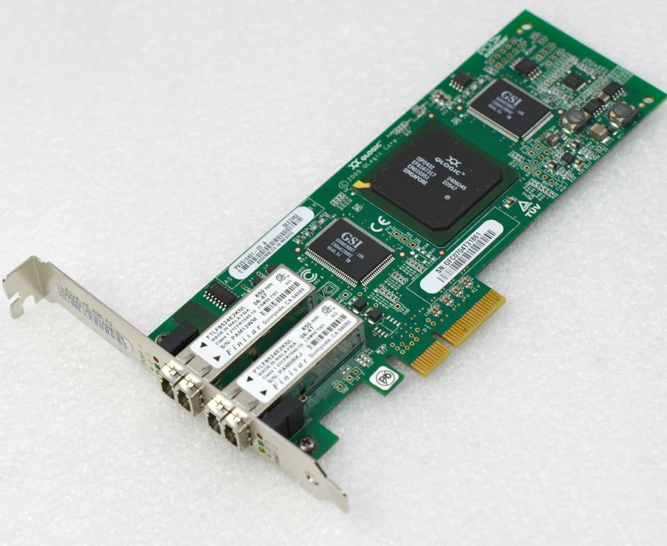 4GBit DUAL NETZWERKKARTE FIBRE CHANNEL PCI-E 1x 4x QLE2462-IBM IBM 339R6528 #NW6 - Bild 1 von 1